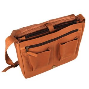Alternative view of Yosemite Leather Laptop Messenger Bag- Md