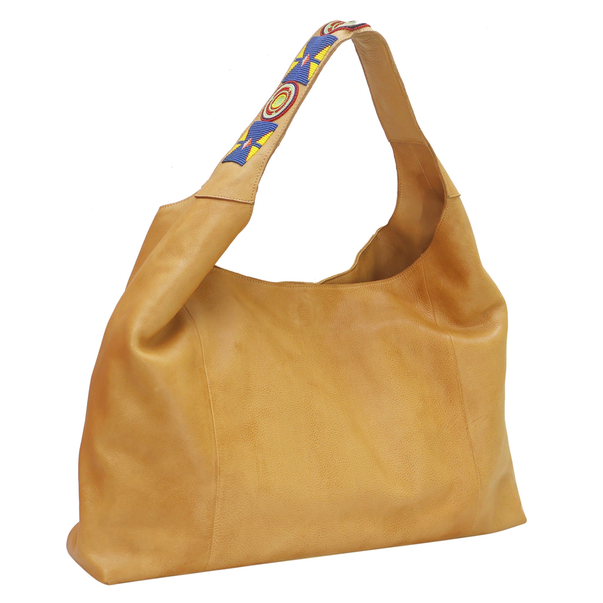 Lindsey Beaded Leather Tote Bag - Image 2