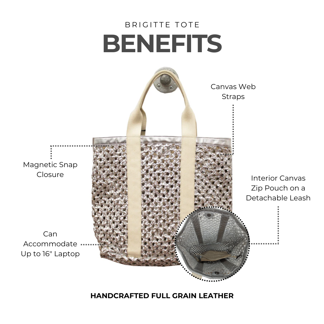 Brigitte Leather Tote Bag - Image 2