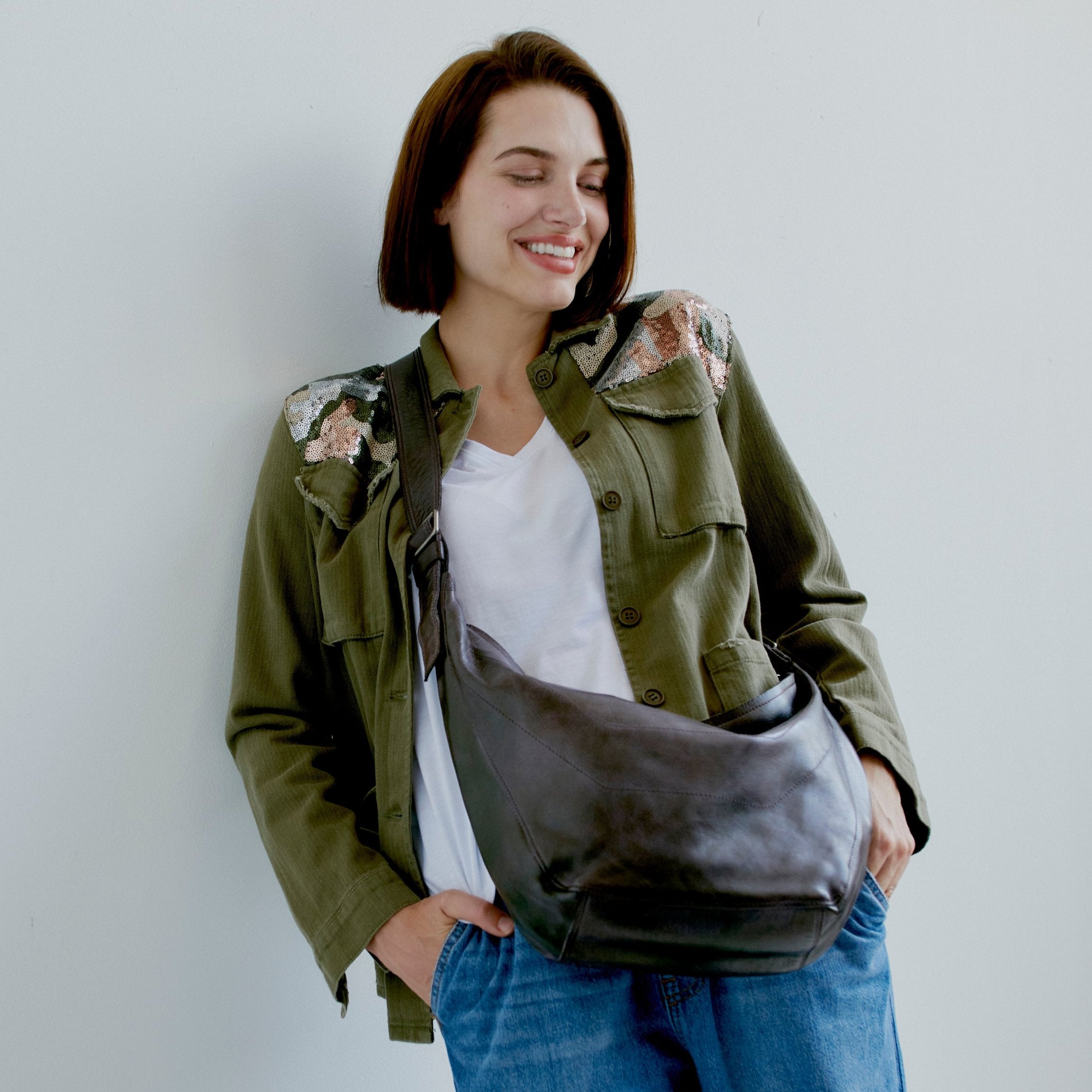 Boone Leather Sling Bag - Image 13